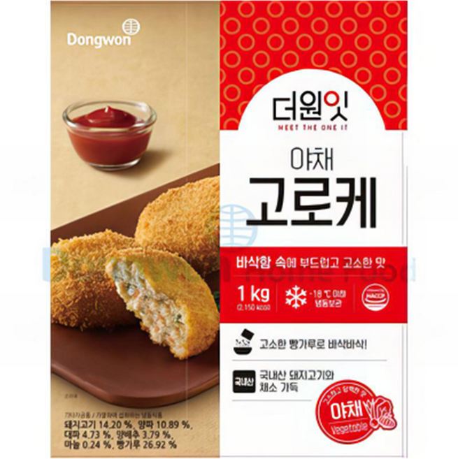 동원 더원잇 야채고로케, 6개, 1kg