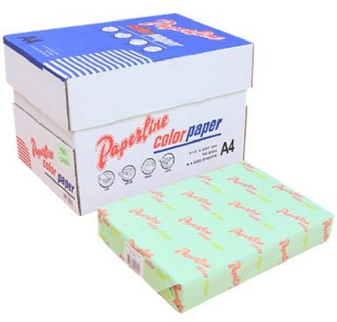 PAPERLINE 彩色影印紙 色紙 70磅 500張/包, 190 淺綠 A4, 1個, A4