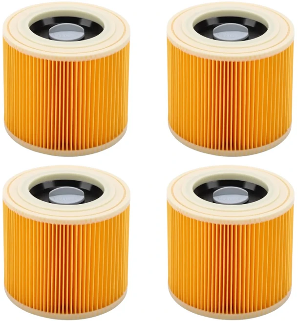 카처 WD1 WD2 WD3 A2004 MV2 MV3 시리즈 습식 건식 진공 청소기 교체용 카트리지 필터 액세서리 부품, 01 CHINA, 03 4 PCS