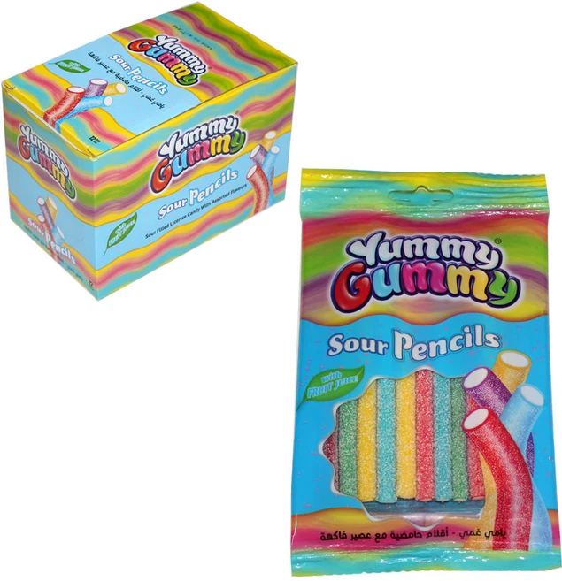 Yummy Gummy 사우어 펜슬모양, 12개, 80g - 쿠팡