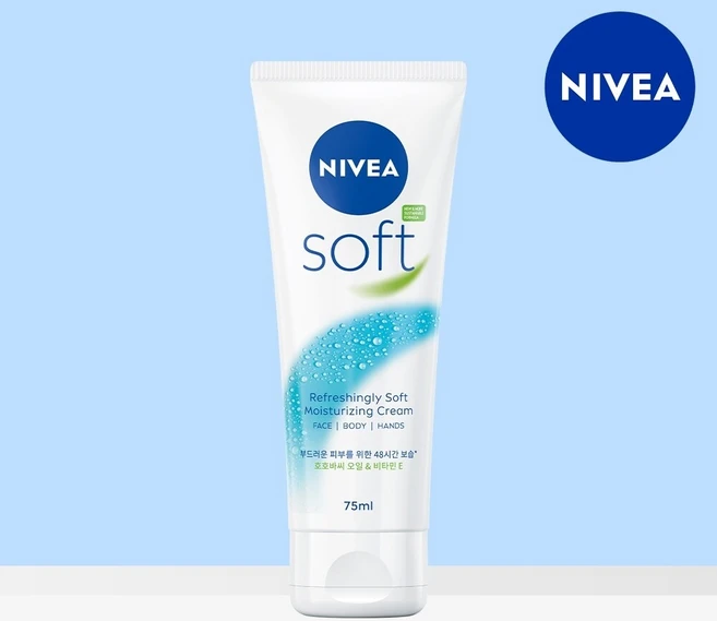 니베아 소프트 리프레싱 모이스춰라이징 크림 75ml, 1개 - 쿠팡