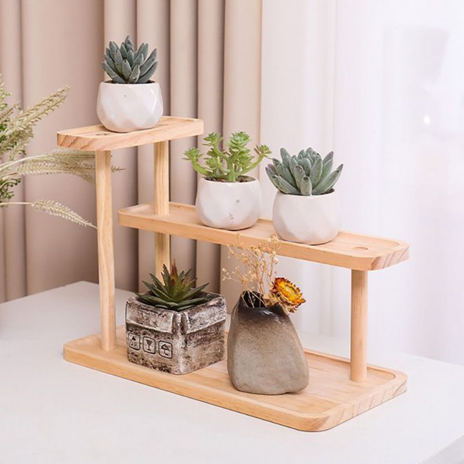 원목 신발장 진열대 DIY 목공 미니 계단형 인형 디스플레이 스탠드 선반 책상 정리대, 1개, 화이트