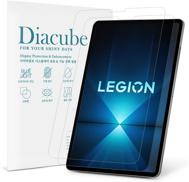 다이아큐브 레노버 리전 Y700 3세대/4세대 2024/2025 공용 프리미엄 고화질 저반사 AR 액정보호필름 2P 간편부착, 2개