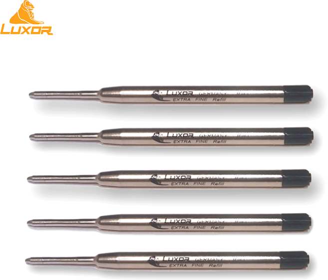 룩소르 유성 볼펜심 리필심 독일 저점도 잉크 국제표준규격 1.0mm 몽블랑 파카 고급펜 호환 (5개입), 유성 볼펜심 [5개입]