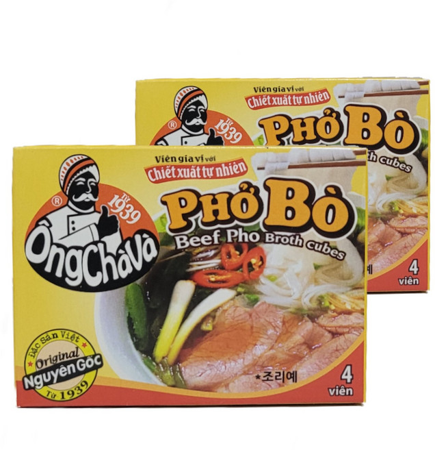 베트남 쌀국수 육수 큐브 포보 PHO BO, 2개, 75g