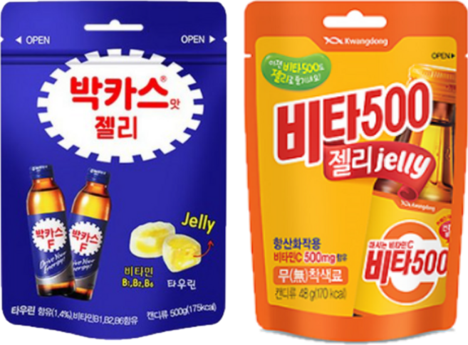 박카스젤리 50g 8개+비타500젤리 48g 10개, 1세트