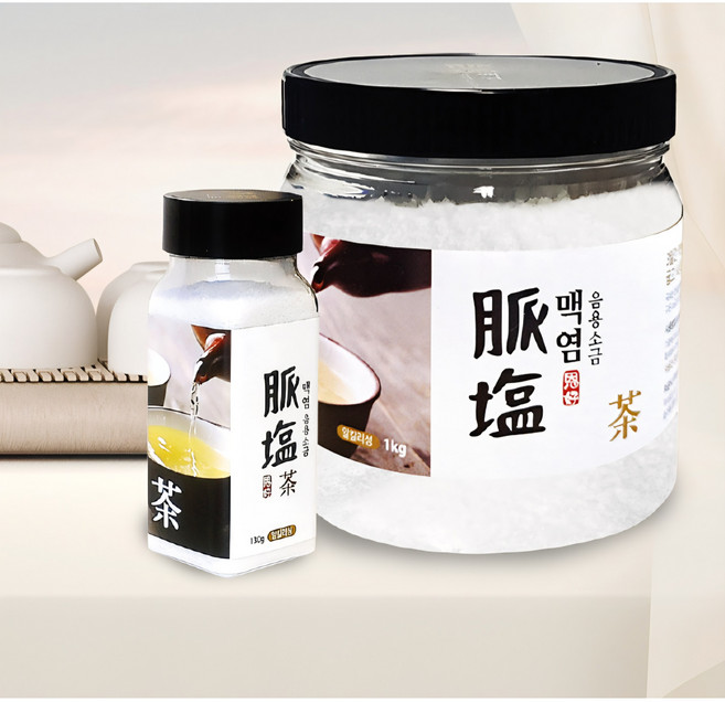 알칼리 미네랄 음용소금 1kg 물에 타먹는 마시는 건강 소금 대용량 미네랄 보충, 1개