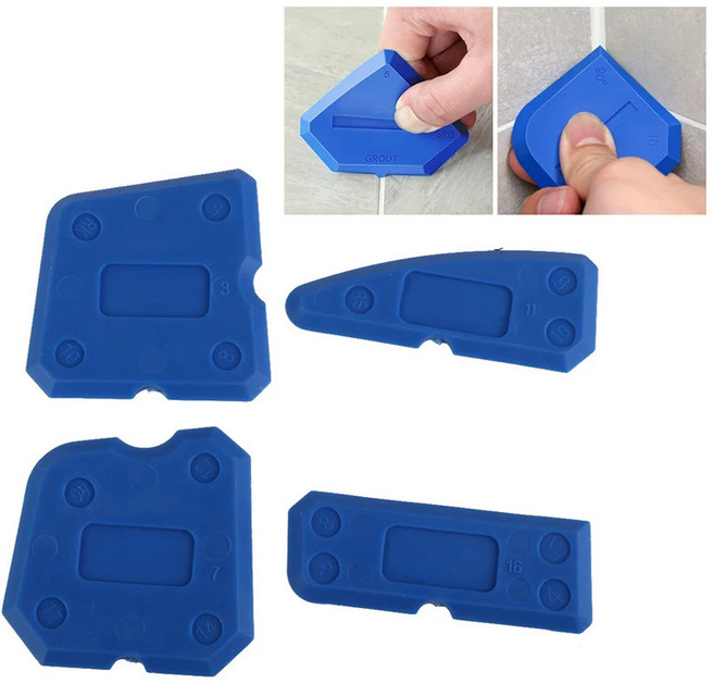 플럭시 4종 실리콘 헤라 코킹 도구 욕실 욕조 줄눈 작업 베란다 창틀 바닥 메우기, 1개