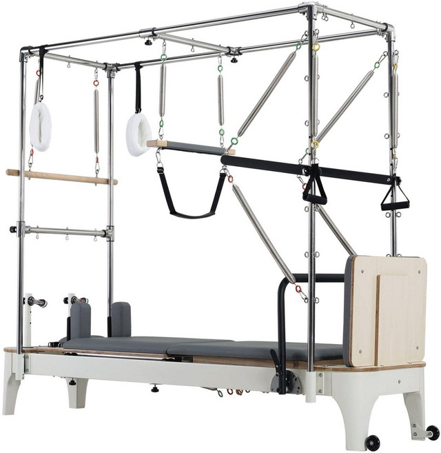 프라임 콤비리포머 기구 콤비 캐포머 캐딜락 접이식, 1개, 러버우드 화이트 침대 3-in-1