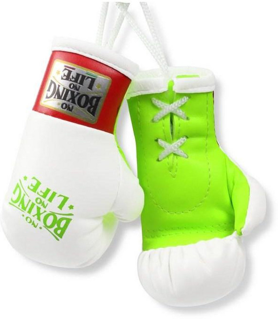 노복싱노라이프 브랜드 미니 복싱 글러브 키체인 장식품 자동차 정교한 키홀더 스포츠 피트니스 무술, 05 녹색과 금색 열쇠고리, 1개