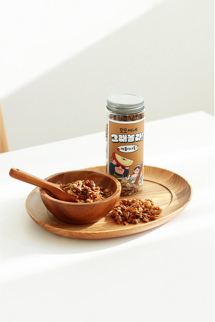 모모씨네 그래놀라 애플시나몬 맛 200g 수제 사과 오트밀, 1개