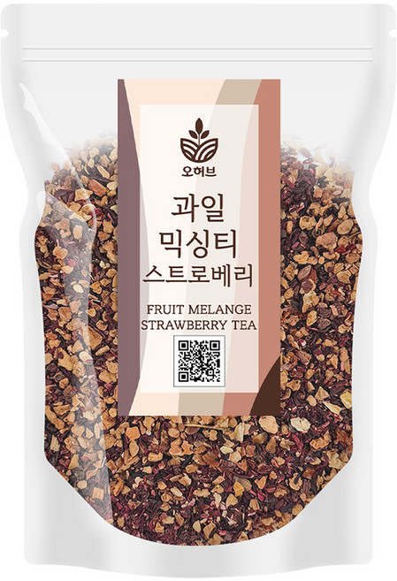 블렌딩티 과일믹싱티 스트로베리 100g 과일차 히비스커스 애플 로즈힙 티, 1개, 1개입