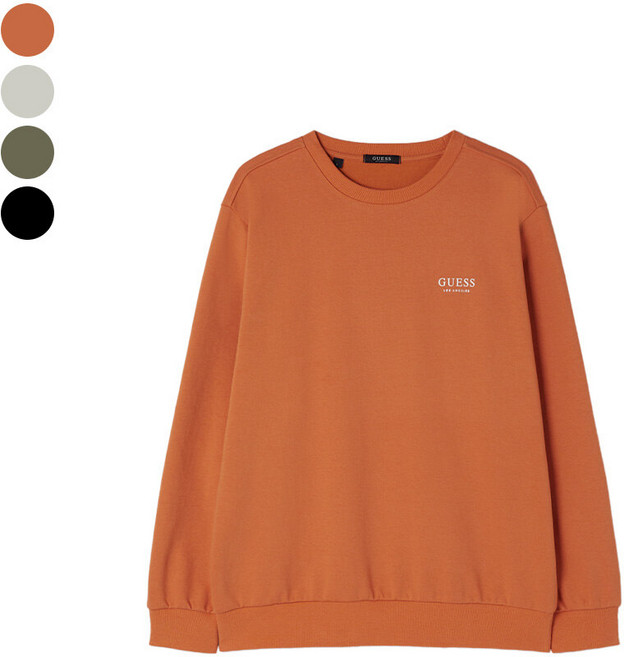 게스 ON 유니 필름 일자로고 맨투맨 NP3KE404