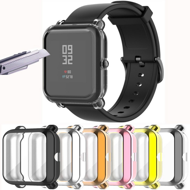 샤오미 화미 어메이즈핏 GTS2 mini 케이스/어메이즈핏 GTS2 미니 풀커버 케이스/ Xiaomi Huami Amazfit GTS2 mini, 우레탄스트랩-화이트