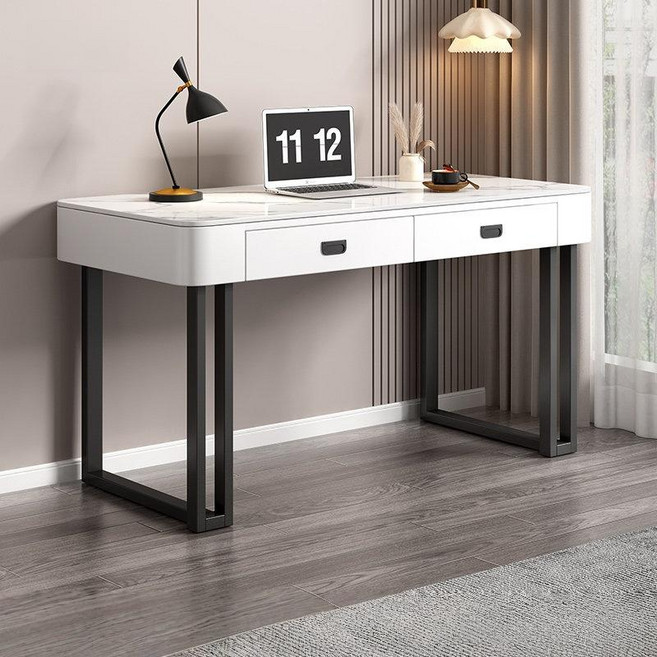 북유럽풍 세라믹 컴퓨터 책상 거실 모던 심플 화장대 사무용 다용도 책상, 화이트