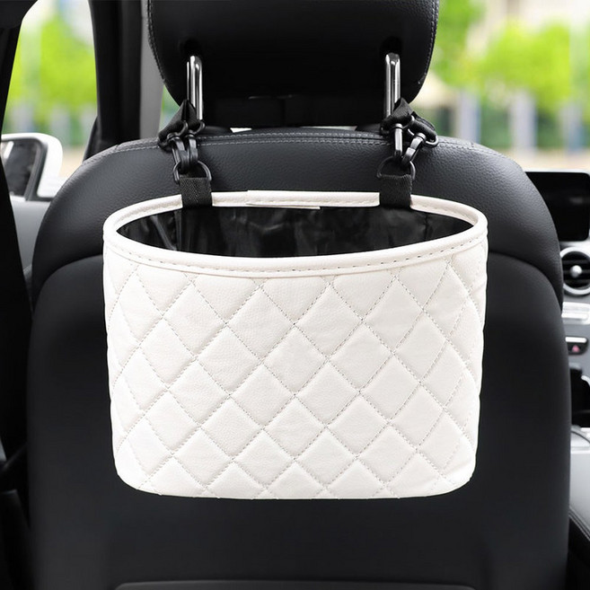 차량뒷좌석수납 포켓걸이 자동차수납함 정리함 D 지갑 차량용포켓 선클라스 포켓가방, 화이트 멀티 파우치, 1개