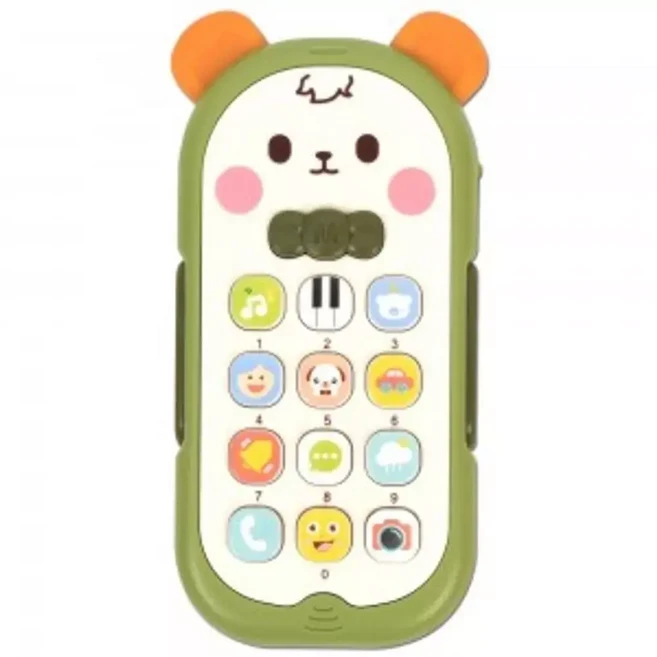 오즈토이 아기 멜로디 휴대폰 버튼식 강아지 영어 동요 자장가 동물 전화기 소리/장난감/핸드폰/어린이, 1개
