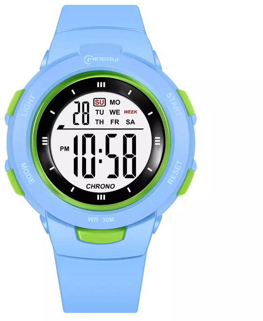 LED라이트 남여공용 학생 스포츠 디지털 우레탄 패션전자손목시계