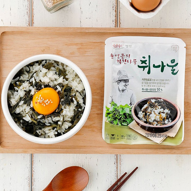 오버파워푸드 취나물 밥 윤영근의 착한나물 80g (수량선택) 비빔밥 볶음밥, 3개