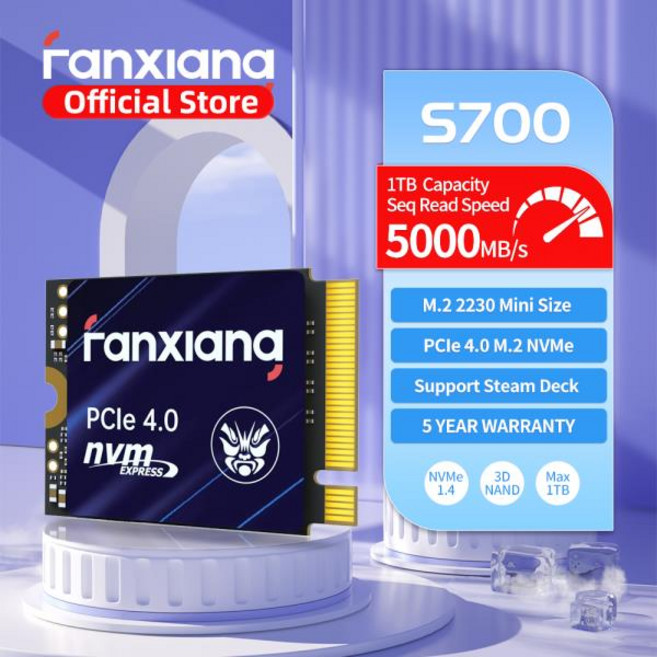 Fanxiang S700 M.2 2230 SSD 메가바이트/초 1TB 하드 디스크 PCIe4.0x4 NVMe 스팀 데크 표면 프로용 내부, 02 4800MBs 500GB, 01 China Mainland