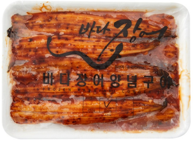 바이오마켓_바다장어 양념구이 초밥용 장어 스시네타 250g 10미, 26개