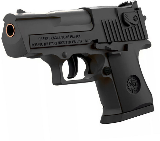 UB 미니건 시리즈 콜트 글록 데저트이글 너프건 자동연사 탄피배출, 미니 글록 블랙, 1개