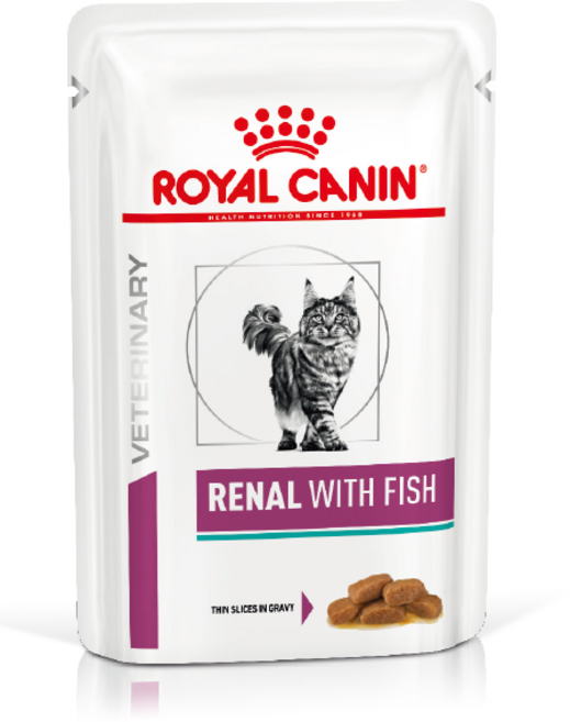 [로얄캐닌] 캣 레날 위드 피쉬 파우치 85g *12개, 혼합맛, 12개