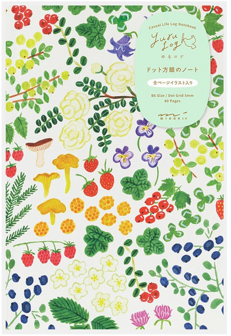 미도리 유루로그 노트 도트 B6 80매, 북유럽, 1개