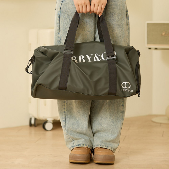 캐리앤코 고급 보스턴백 대용량 여행 가방 크로스백 1박2일 출장 심플 남녀공용 커플가방