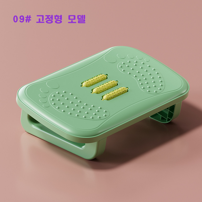 사무실 책상 발받침대 다리받침대 풋레스트 발판 마사지 다리쿠션, 그린 + 옐로우