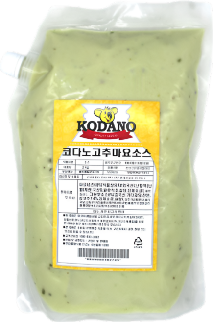 코다노 고추마요소스 2KG 고추맛, 4개