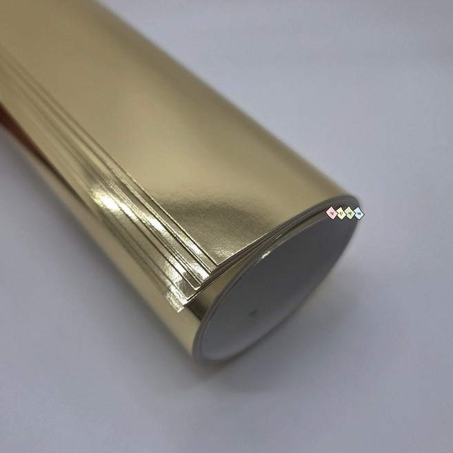 덕인 메탈릭 금은색지 단면 150g, 10개, 금색 4절