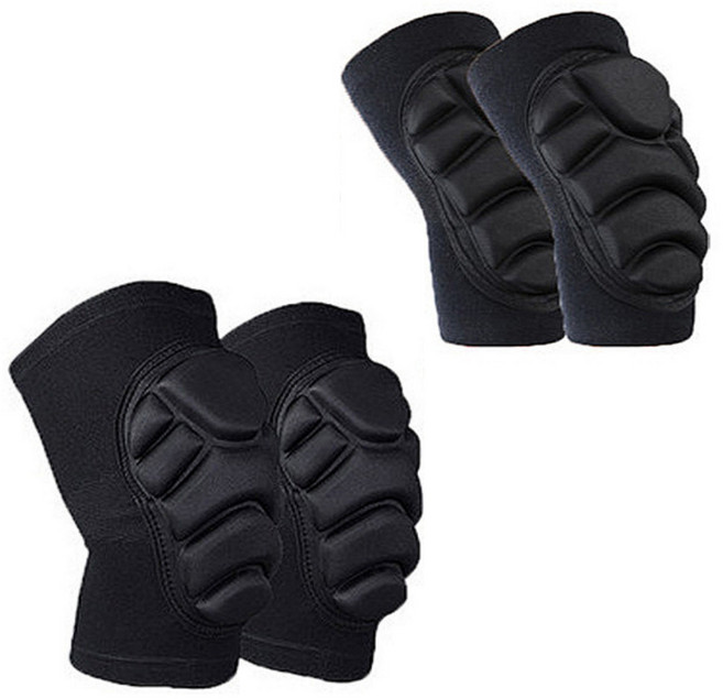 해피제이 기능성 군인 보호대 무릎 2개 +팔꿈치 2개 세트, 블랙, 1개