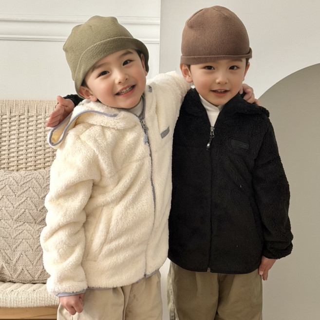 블랙야크키즈 Cozy 아동 플리스 자켓 보온 기능성 기모 안감 후드 집업