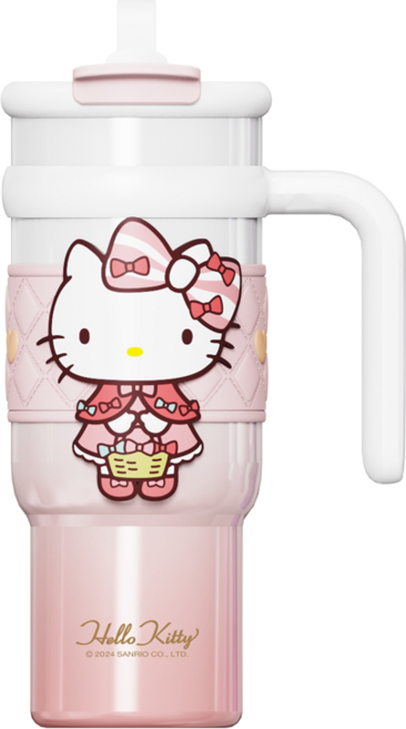 산리오 텀블러 900ml, 1개, 900ml 헬로키티 핑크화이트