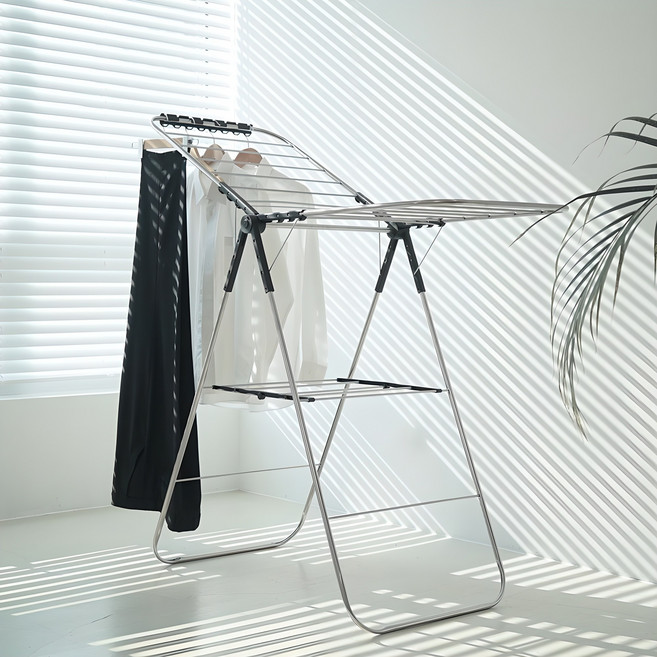 흥화신바람 국내생산 빨래건조대, 블랙