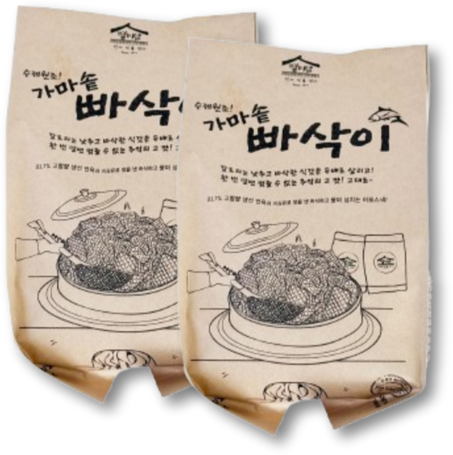 가마솥 빠삭이 110g 저염 어포튀각 마른안주 별미담, 2개
