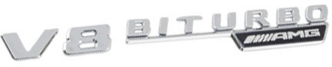 CS 벤츠 악세서리 E 클래스 W213 휀다 V8 바이터보 4매틱 엠블럼, 3.V8바이터보 AMG 실버A