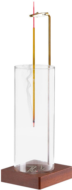 스퀘어 글라스 인센스 스틱 홀더 유리 스탠드 집게형 향꽂이 향거치대 인테리어 향받침대 향홀더 나무 받침, R99908A(사각유리, 1개