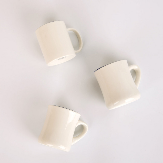 라쿠스 뉴욕 머그컵 모음 블루라인 도자기커피컵 물컵 머그잔 핫아메리카노잔, 라쿠스 뉴욕 장구머그컵400ml, 1개