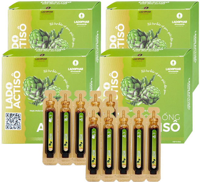 베트남 라도파 무설탕 아티초크 아티소 숙취해소제 앰플 LADO ATISO, 4박스, 100ml
