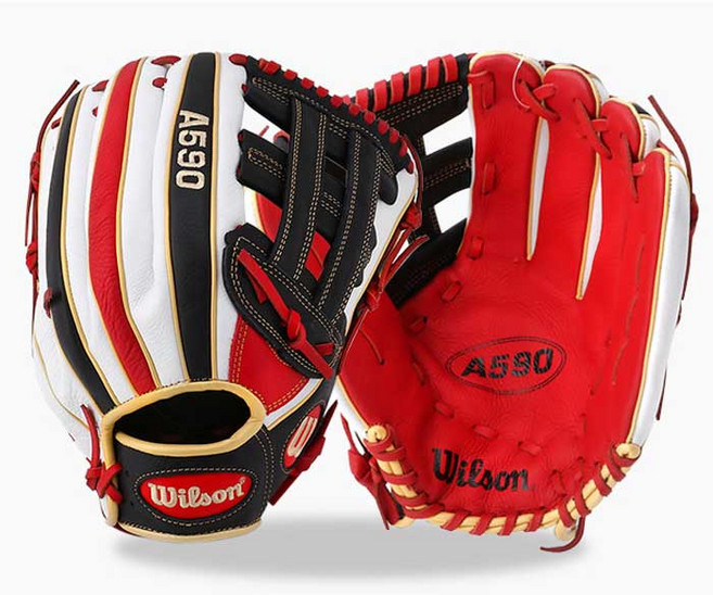 윌슨 A590GM 20R1799D 가죽 야구글러브 외야수 12.75 김강민 GM 레플리카, 혼합색상, 1개