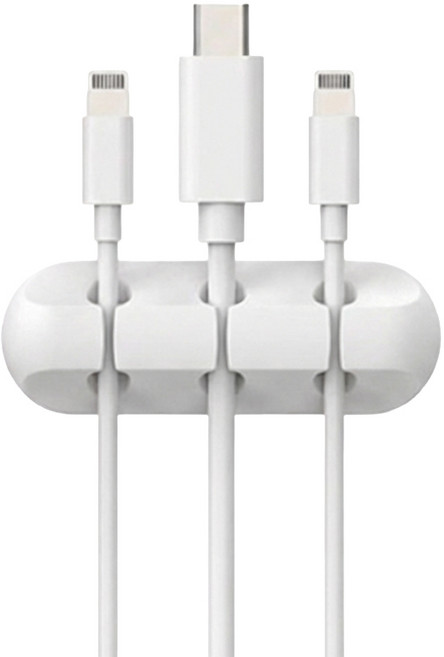 케이블 정리 홀더 전선 정리 클립 실리콘 접착식, 화이트, 1개