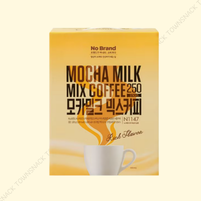 노브랜드 모카밀크믹스커피250개입 1개, 2.85kg, 250개입