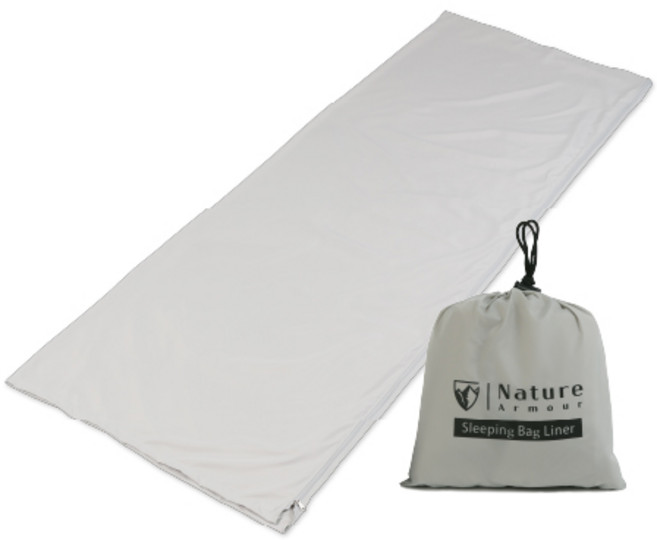 네이처아머 100% 국내산 침낭 라이너 감성 사계절 봄 여름 가을 겨울 모포 내피 차박 담요 여행 캠핑, 네이처아머 침낭라이너 그레이, 1개