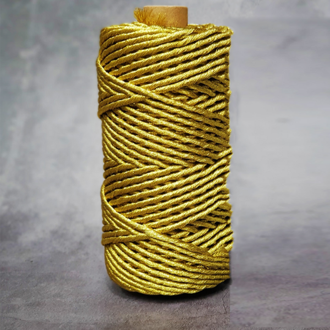 3.0mm 80m 메탈릭 푼사 금사 은사 푼사 메탈릭사 마크라메재료, 1.골드
