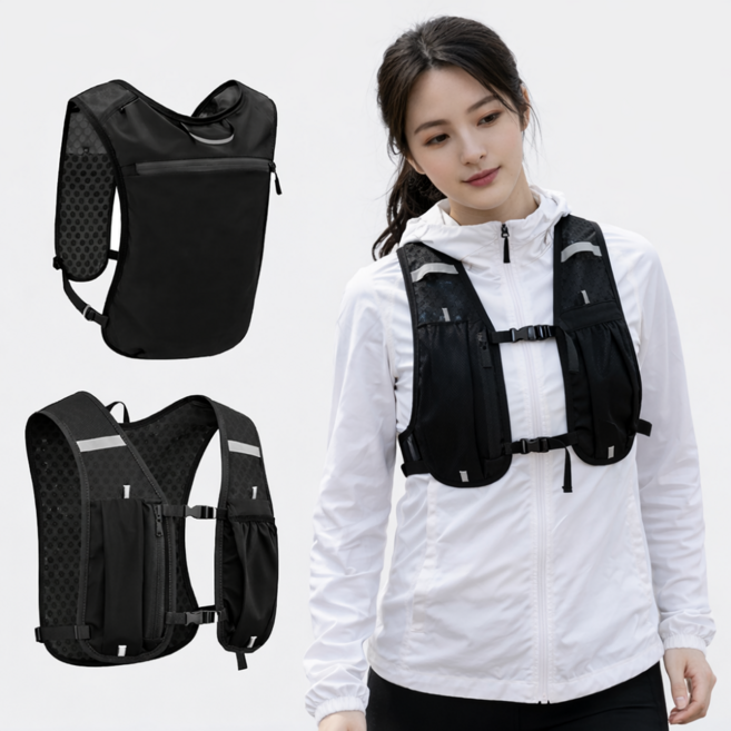 도도몰 러닝 하네스 트레일 러닝 조끼, 1개, 블랙