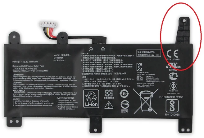 Asus ROG Strix G17 G531GW G731 GL504 GMG712L LG532L 4335mAh 용 교체 배터리 C41N1731