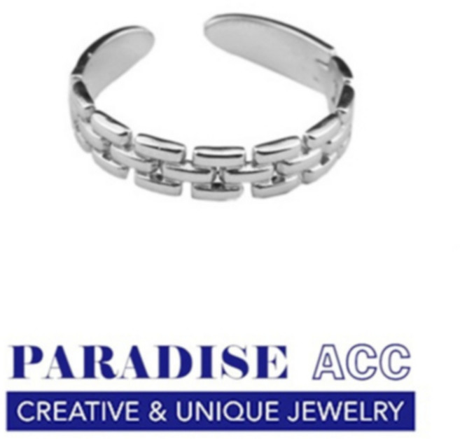 PARADISE 簡約細款鏤空鍊條設計戒指 金/銀 鈦鋼醫療鋼 不掉色不過敏 洗澡可戴 高級感