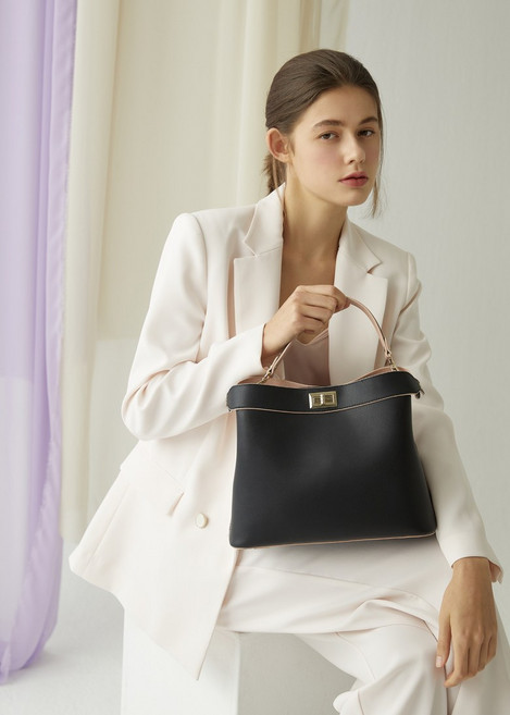 에스콰이아 소가죽(코팅가죽) 퀸즈 토트백